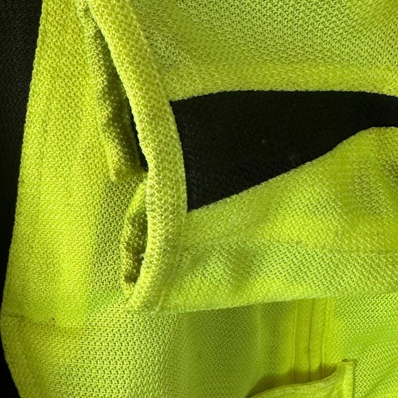First Gear Mesh Motorcycle Jacket Medium Neon Yellow Armor Elbow Shoulder Back - Picture 10 of 16